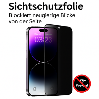 NexCover iPhone Sichtschutz – 9H Glas mit Anti-Spy Technologie